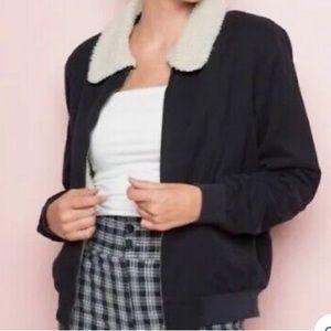 Brandy Melville | Navy Aviator Jacket